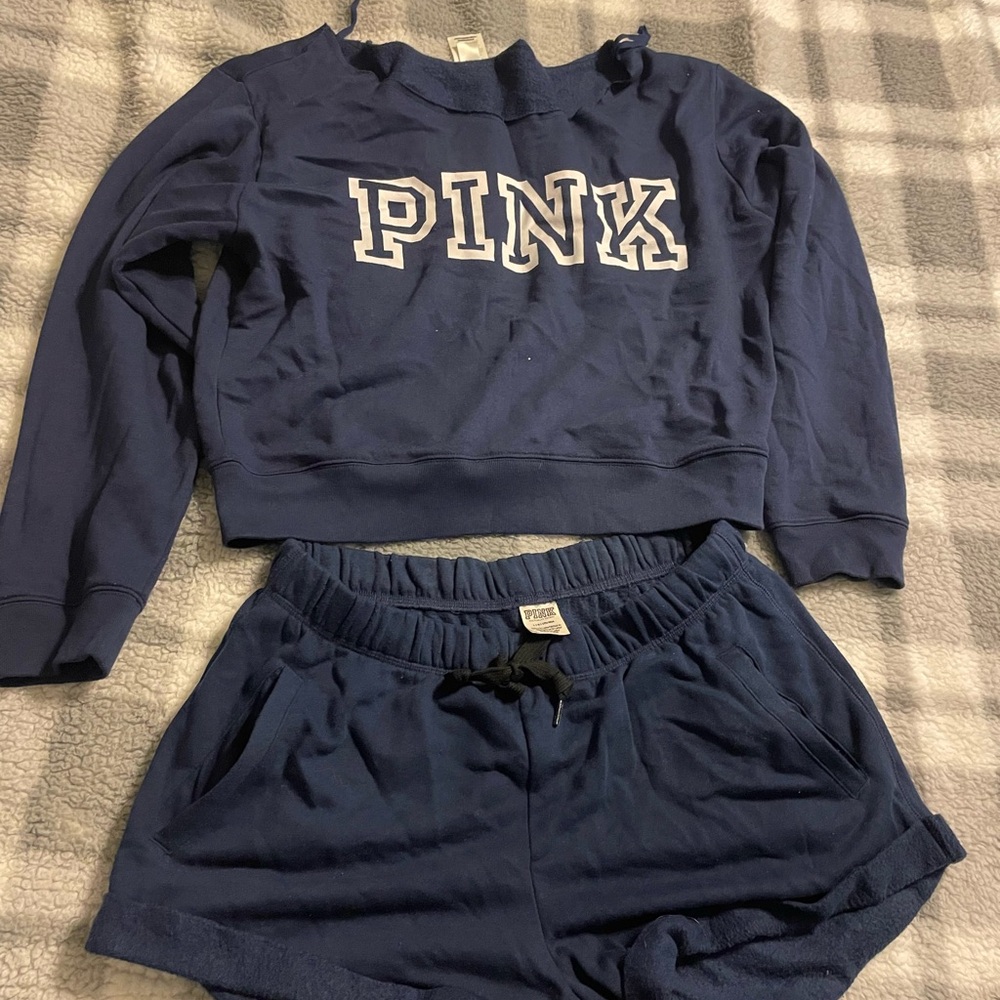 PINK Victoria's Secret Navy Blue Women's Top
